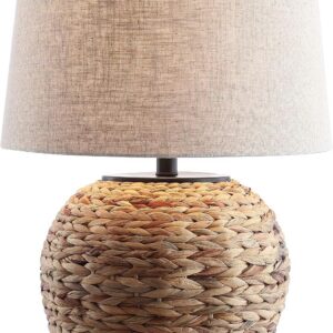 JONATHAN Y Alaro Table Lamp Woven Water Hyacinth Basket...
