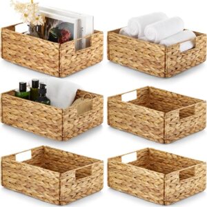 BLUEWEST Water Hyacinth Storage Baskets (Set of 6) –...