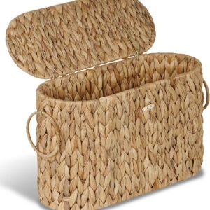 efluky Toilet Paper Storage Basket, Water Hyacinth Slim...