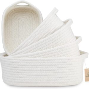 NaturalCozy 5-Piece Rectangle Storage Basket Set-...