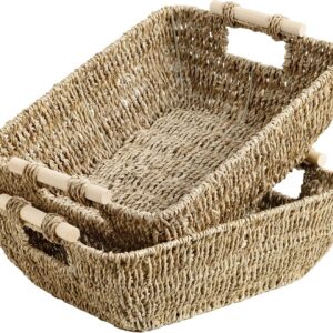 StorageWorks Hand-Woven Large Storage Baskets with...