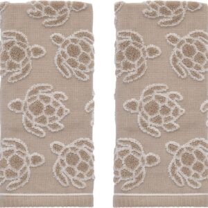 SKL Home Turtle Sculpted 100% Cotton Jacquard 2pc Hand...