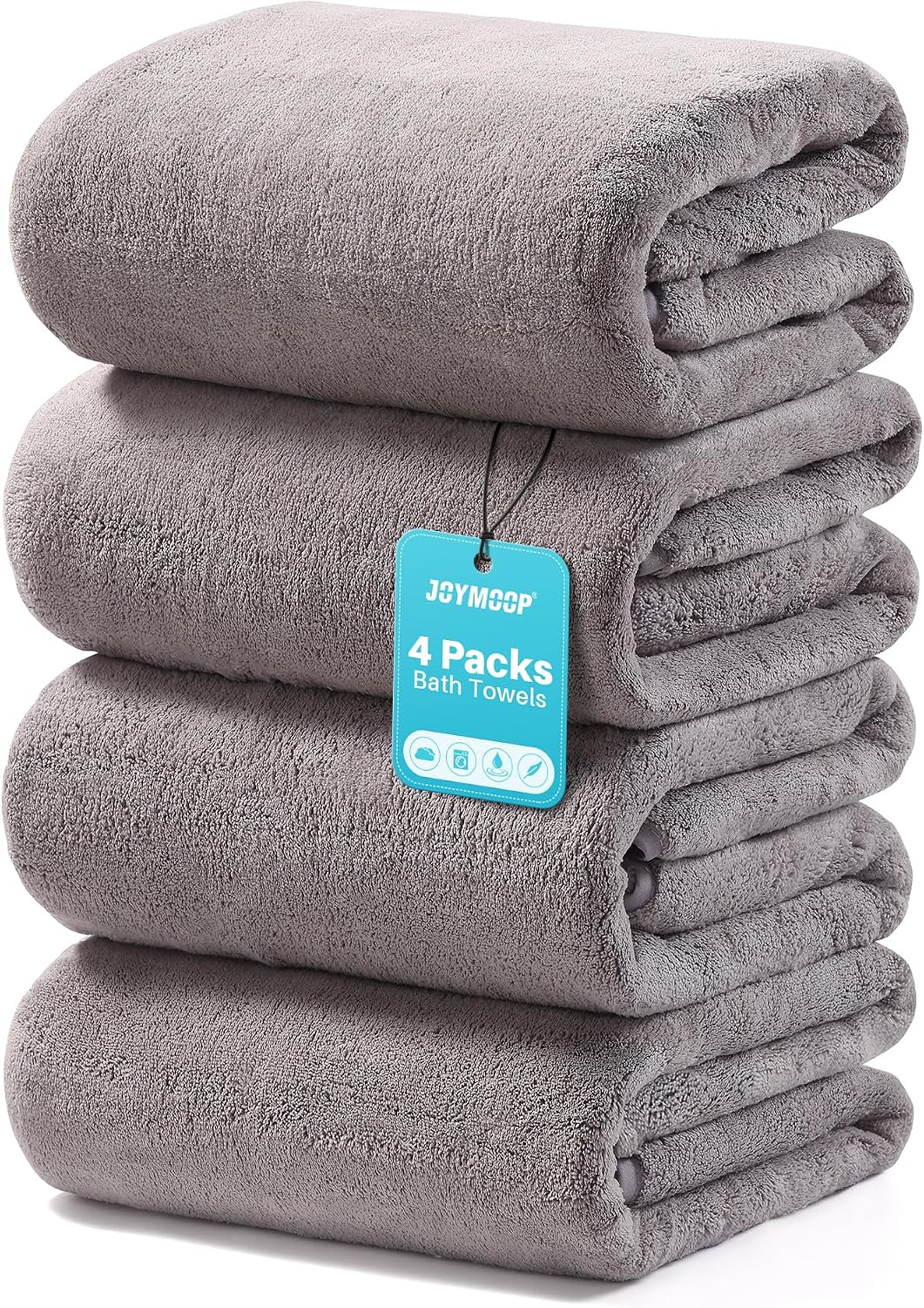 JOYMOOP Bath Towels 4 Packs Extra Large 60" x 30",... JOYMOOP Bath Towels 4 Packs Extra Large 60" x 30",...