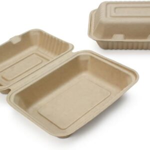 100% Compostable Disposable Food Containers with Lids...