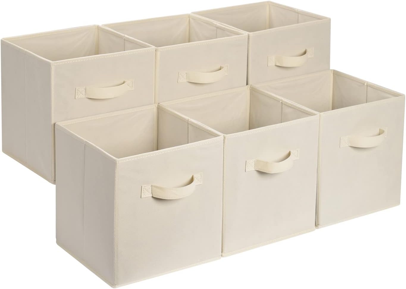 Amazon Basics Collapsible Fabric Storage Cube Bins... Amazon Basics Collapsible Fabric Storage Cube Bins...