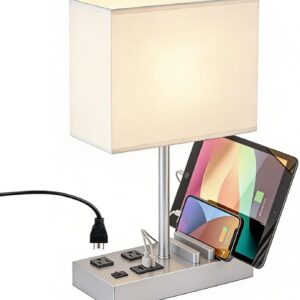 Dreamholder Bedside Table Lamp with 3 USB Charging...