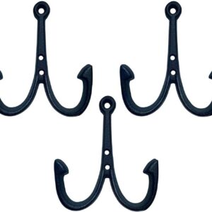 Nautical Anchor Cast Iron Black Fish Wall Hook Coat...