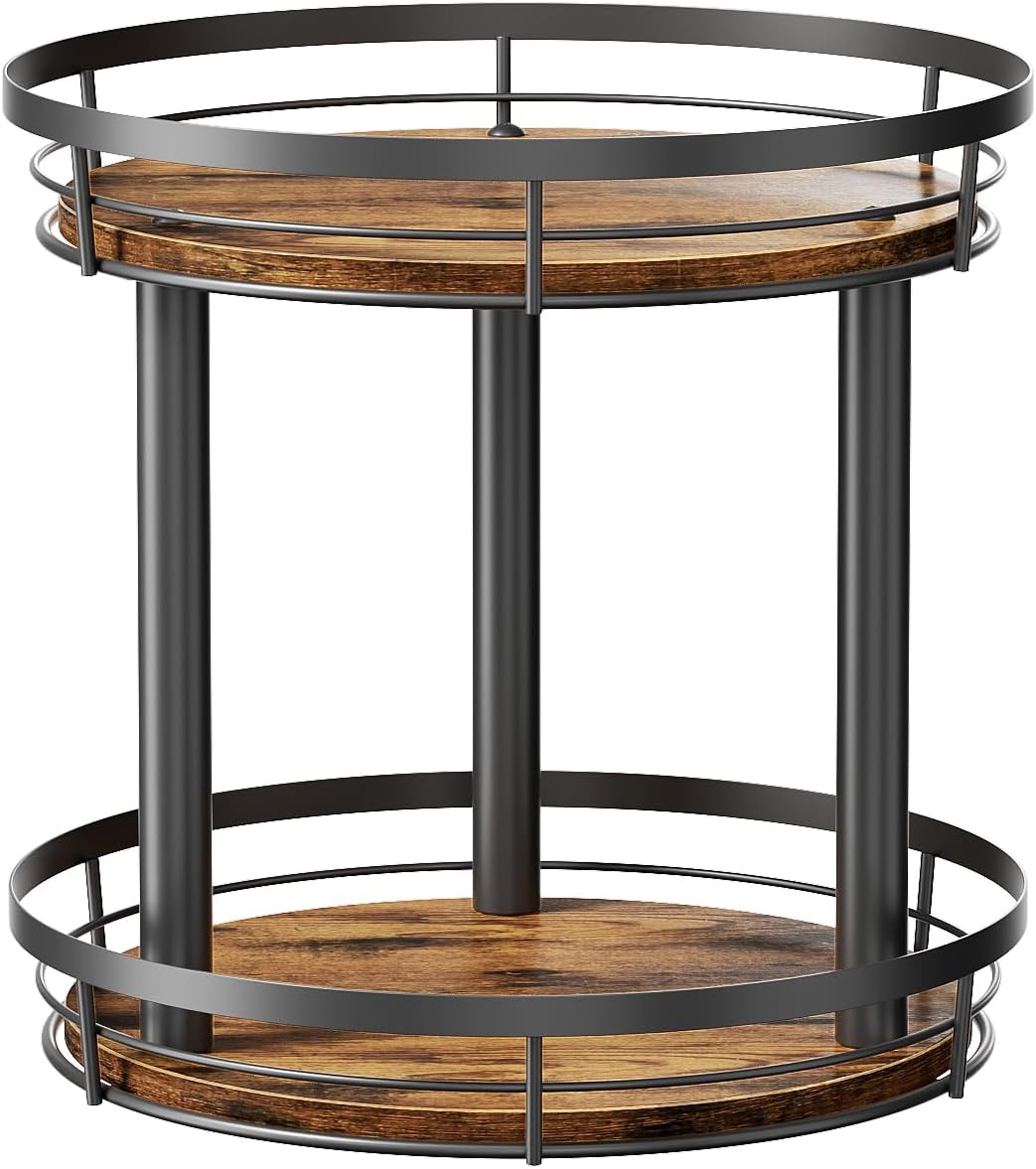 LAMU 10'' Wood Lazy Susan Spice Rack Organizer, 2 Tier... LAMU 10'' Wood Lazy Susan Spice Rack Organizer, 2 Tier...