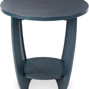 COZAYH End Table - Rustic Farmhouse Round Accent -...