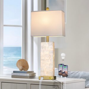 28" Coastal Table Lamps for Living Room, Bedside Lamps...