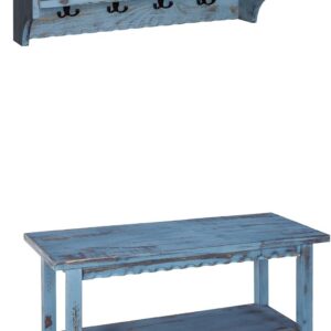 Country Cottage 36" Wall-Mount Coat Rack and Entryway...