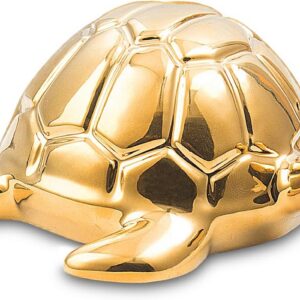 Golden Turtle Statue, Ceramic Turtle Ornament for Home...