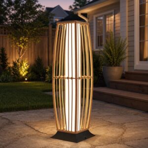 Grand patio Solar Outdoor Floor Lamp, Waterproof Wicker...
