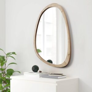 Wood Asymmetrical Mirror for Decor,20X30" Irregular...