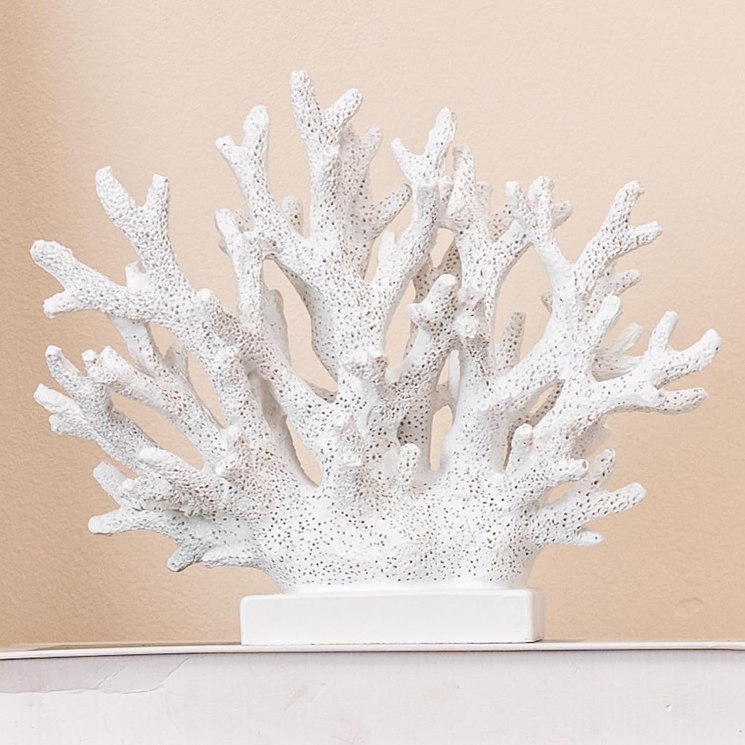 5.8" H White Coral Decor, Resin Coral Statue, Nautical... 5.8" H White Coral Decor, Resin Coral Statue, Nautical...