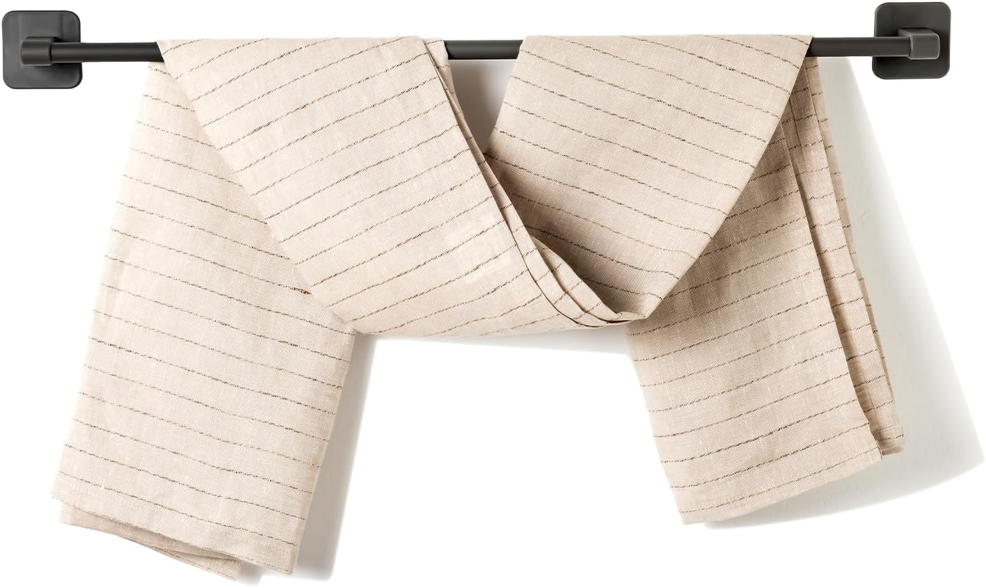 Linen Striped Bath Towel 30x53 with Hanging Loop- Highly... Linen Striped Bath Towel 30x53 with Hanging Loop- Highly...