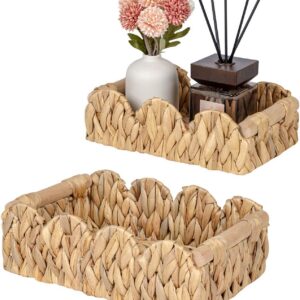 Kriitools Scalloped Toilet Paper Storage Basket for Over...