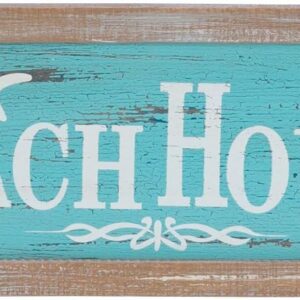 Beachcombers Beach House Framed Coastal Plaque Sign Wall...