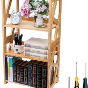 Hedume Bookcase, 3-Tier Open Shelf Bookcase, Small...