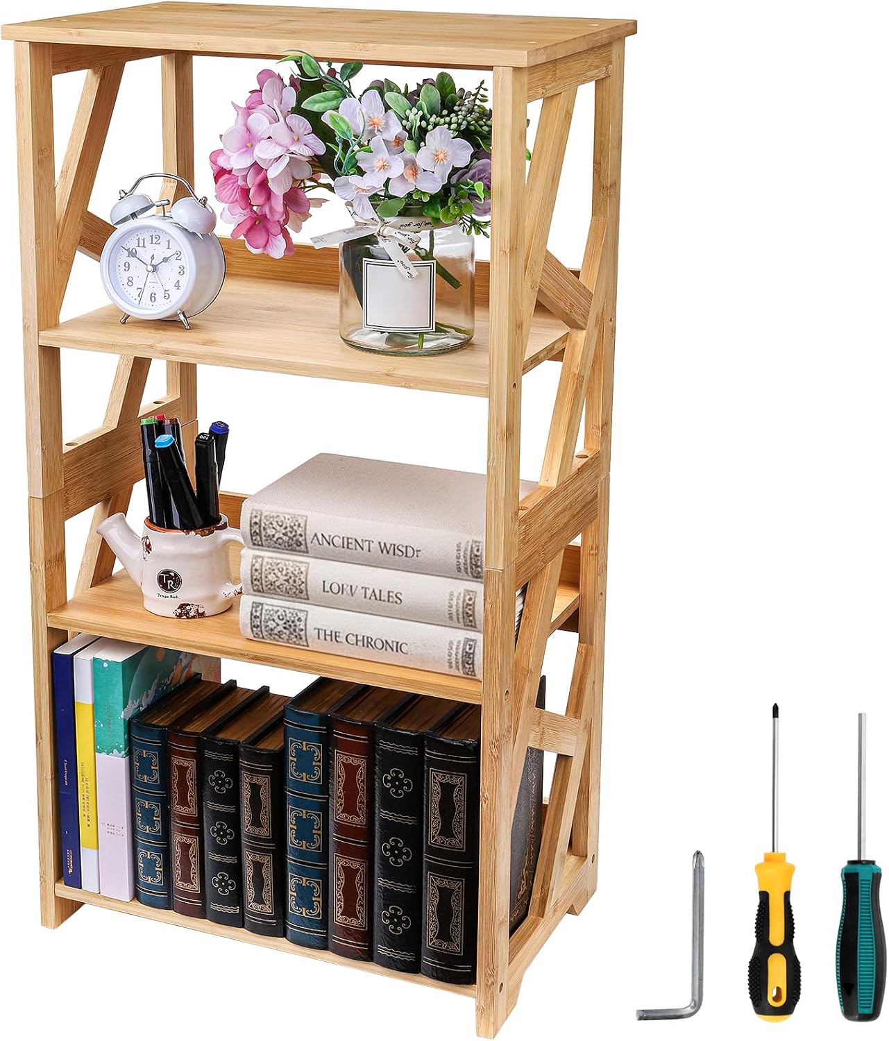Hedume Bookcase, 3-Tier Open Shelf Bookcase, Small... Hedume Bookcase, 3-Tier Open Shelf Bookcase, Small...