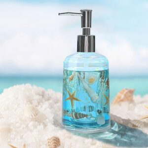 FONMY Soap Dispenser with Pump Acrylic w/Nature Seashell...