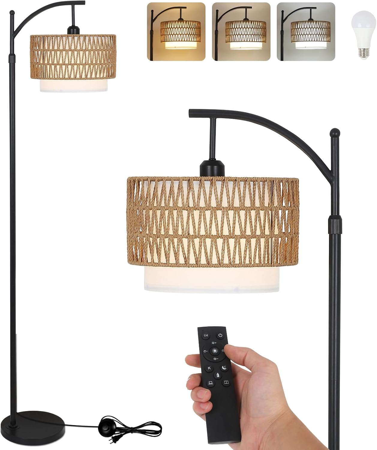 Arc Floor Lamp for Living Room with 3 Color... Arc Floor Lamp for Living Room with 3 Color...