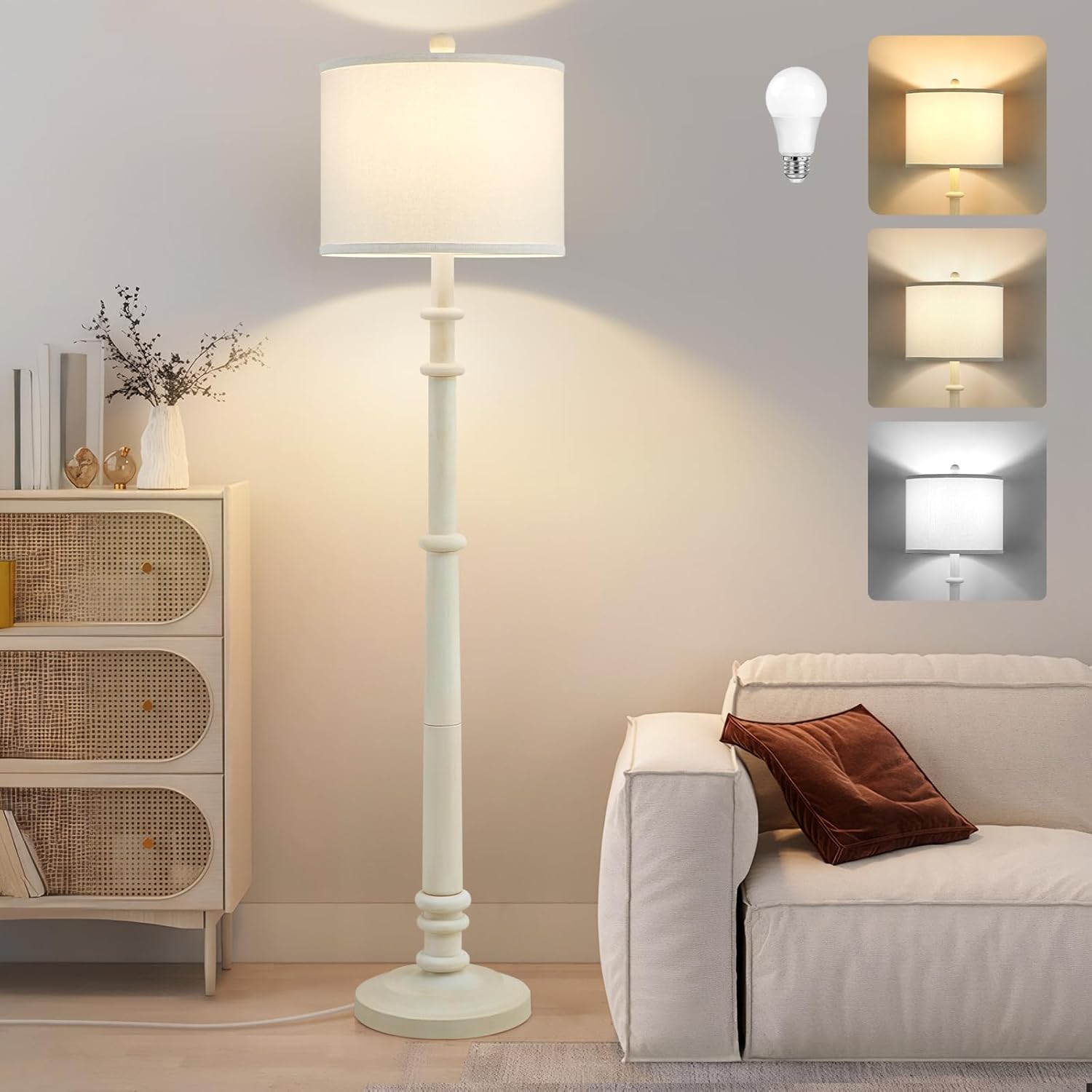 Floor Lamps for Living Room - 60" Farmhouse Floor Lamp... Floor Lamps for Living Room - 60" Farmhouse Floor Lamp...