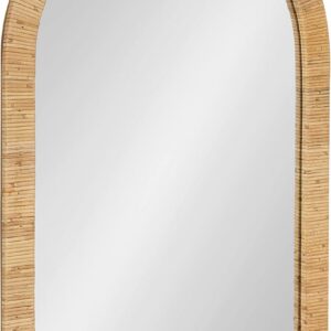 Kate and Laurel Rahfy Boho Arch Rattan Mirror; 20x30;...