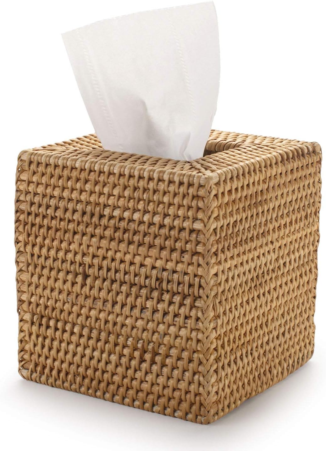 Rattan Tissue Box Cover Square, Hand Woven Wicker Tissue... Rattan Tissue Box Cover Square, Hand Woven Wicker Tissue...