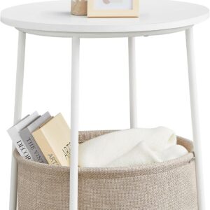 VASAGLE LILEA Collection - Small Round Side End Table,...