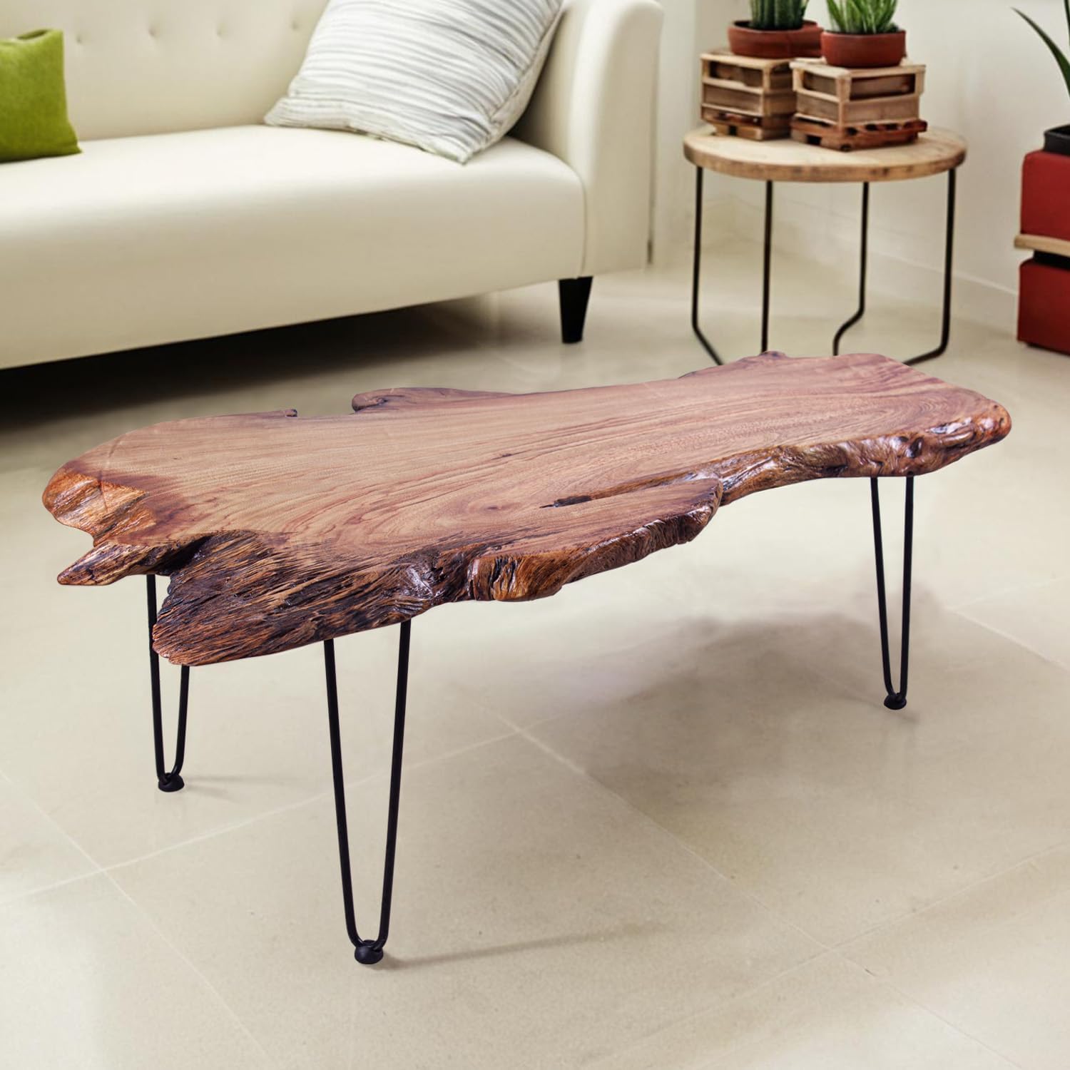 Natural Wood Coffee Table, Unique Live Edge Coffee Table... Natural Wood Coffee Table, Unique Live Edge Coffee Table...