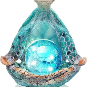 6.3 ' Solar Garden Decor Yoga Statue- Sea Turtle Gifts...