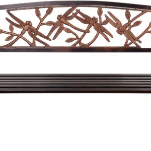 Evergreen Garden Weatherproof Dragonfly Outdoor Bench |...