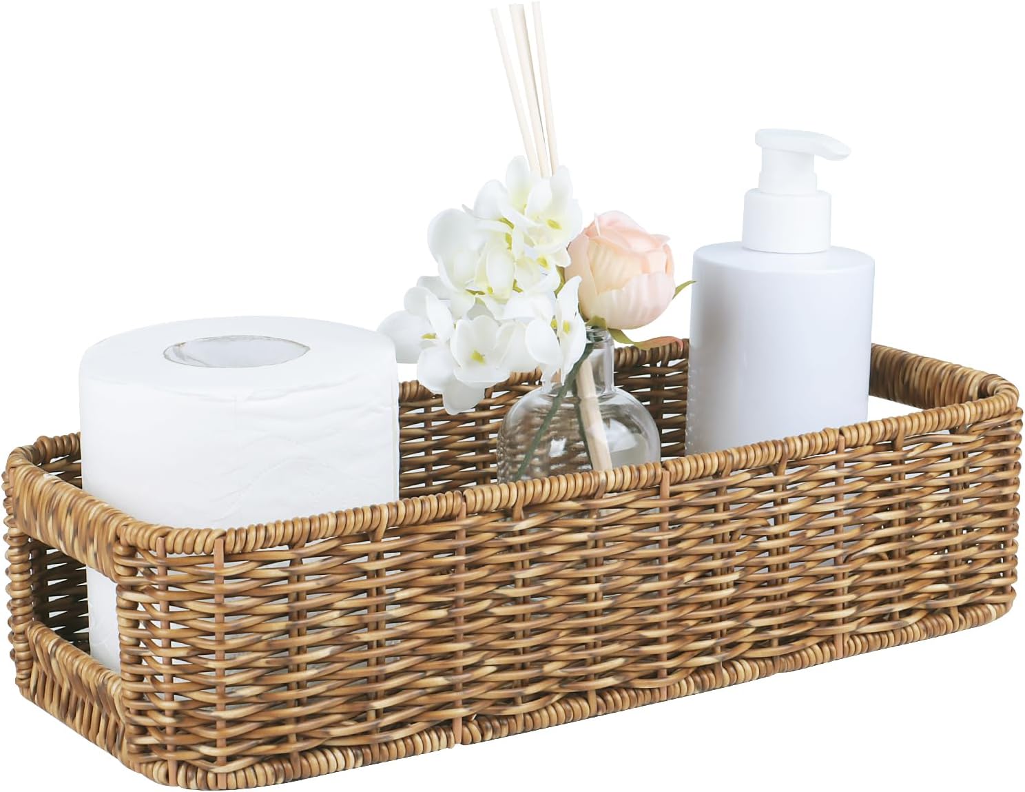 Resin Wicker Toilet Paper Basket: Water-Resistant... Resin Wicker Toilet Paper Basket: Water-Resistant...