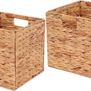 LYJWOO6D Water Hyacinth Storage Baskets 11x11x11 Inch...
