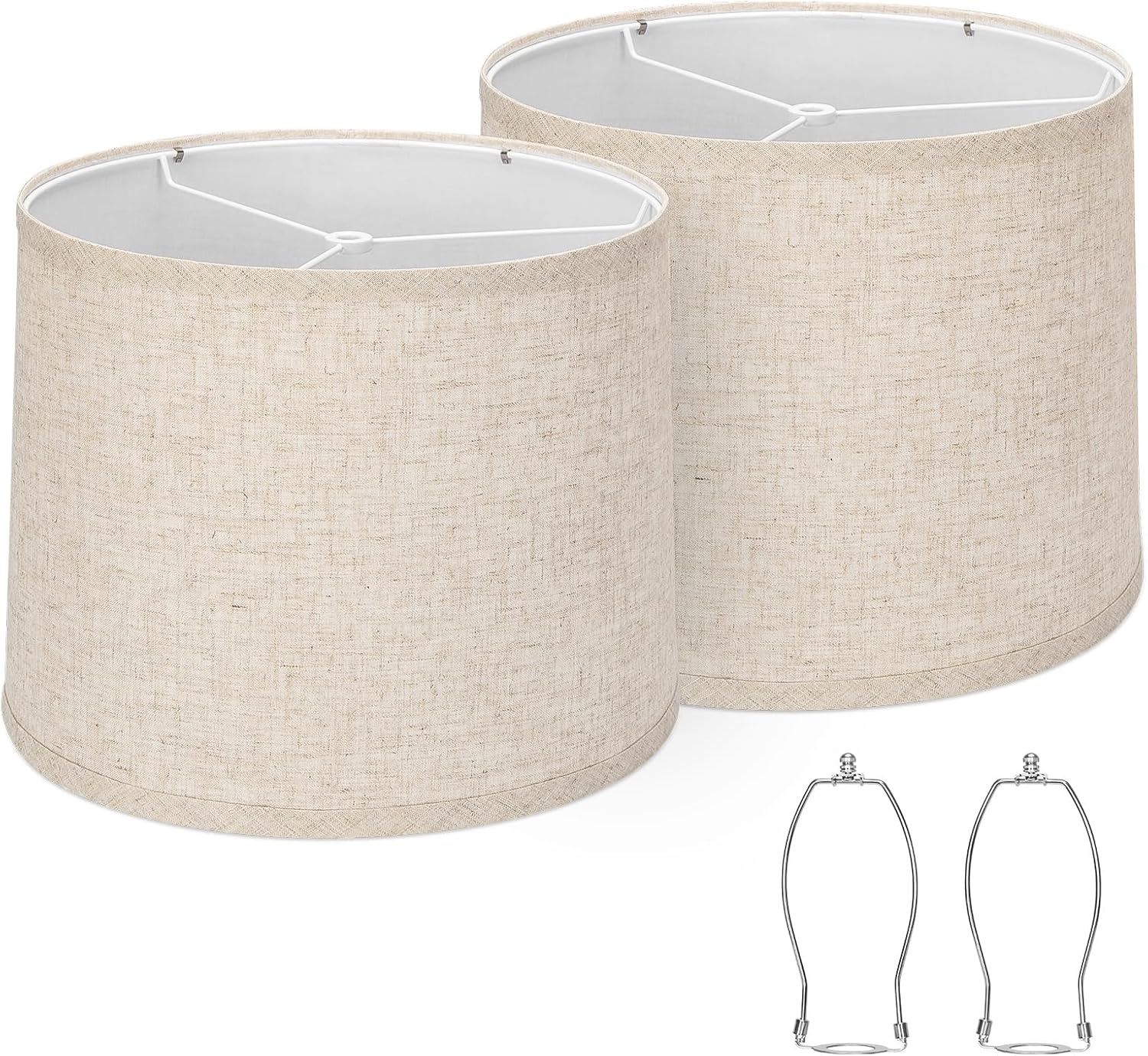 Lampshades Set of 2, Drum Lampshades 11.6" Top x 12.6"... Lampshades Set of 2, Drum Lampshades 11.6" Top x 12.6"...