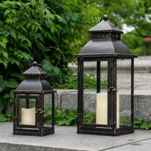 NEEDOMO Lanterns Decorative Outdoor&Indoor, Set of 2...