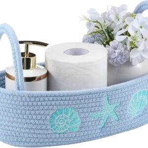Vesici Ocean Woven Toilet Paper Basket Boho Coastal...