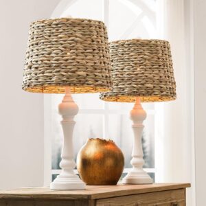 Maxax 26" Boho Rattan Table Lamps Set of 2 for Living...