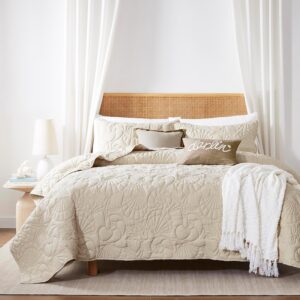 WDCOZY Coastal Beach Beige Queen Size Quilt Bedding...