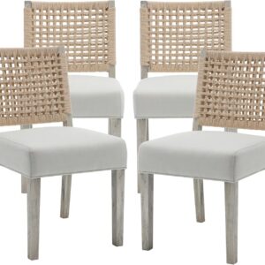 chairus upholstered Dining Chairs Set of 4, Boho Coastal...