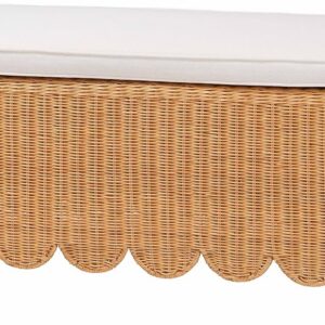 Bali & pari Teresa Bohemian Light Honey Scalloped Rattan...