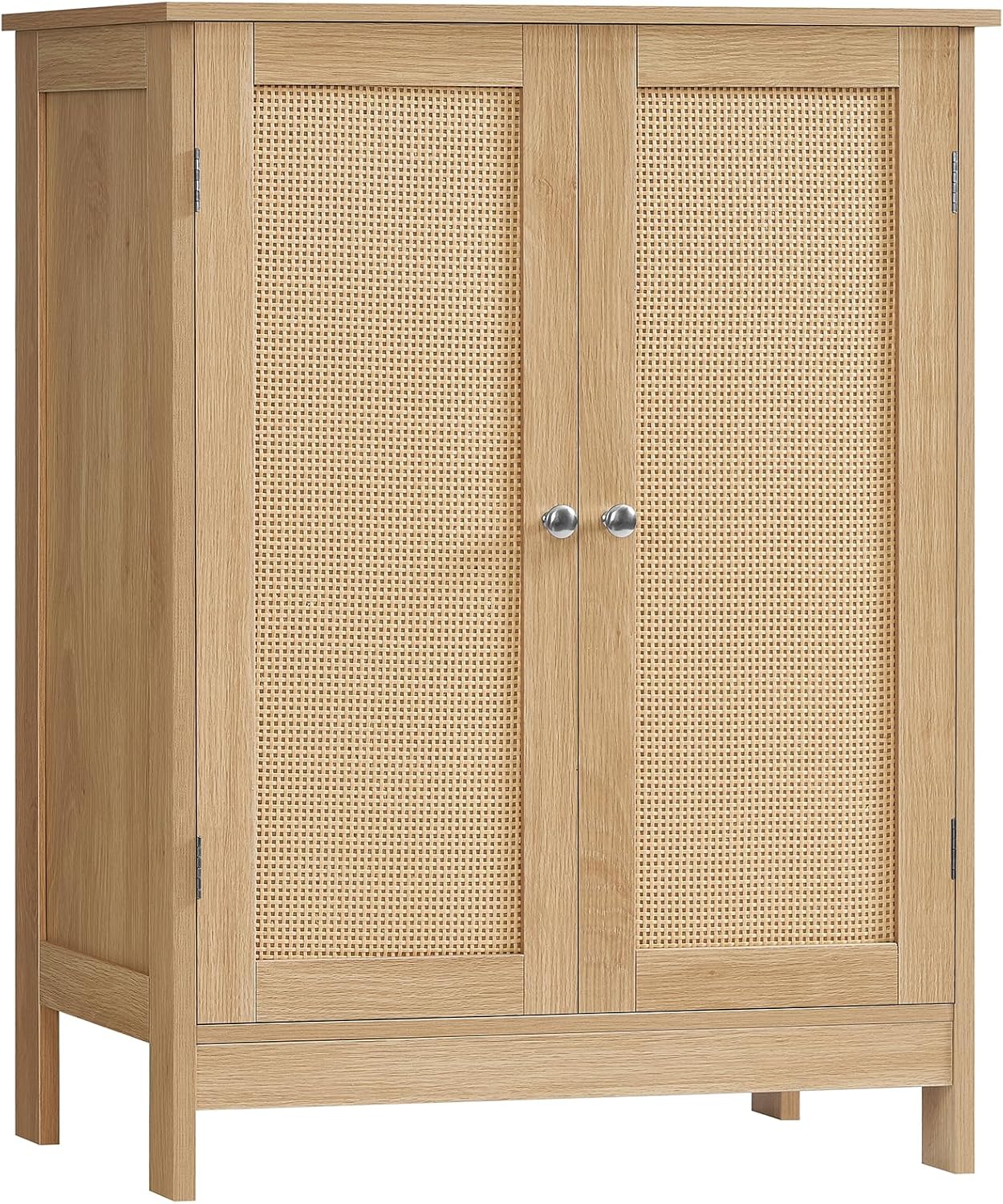 Iwell Storage Cabinet, Rattan Cabinet with Adjustable... Iwell Storage Cabinet, Rattan Cabinet with Adjustable...
