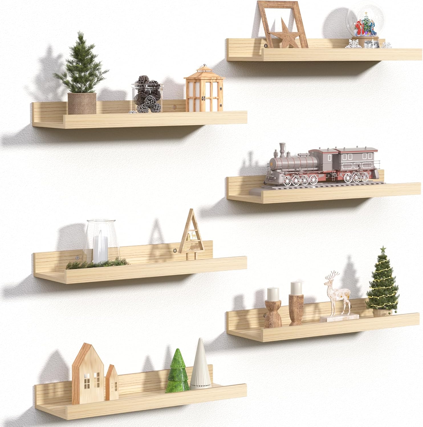 upsimples Floating Shelves for Wall Decor Storage,... upsimples Floating Shelves for Wall Decor Storage,...