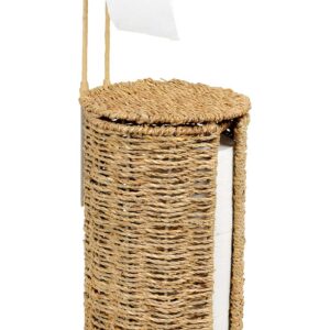 Freestanding Wicker Toilet Paper Holder with Lid, 3...