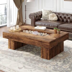 LVB 47"X31" Large Rectangle Wood Coffee Table for Living...