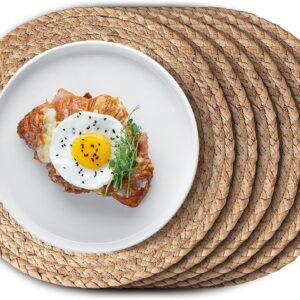 Aofmee 12 inch Round Woven Placemats Set of 6, Boho...