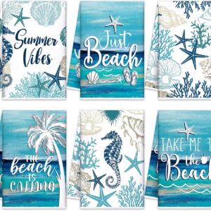 SmoothNovelty 6 Pcs Sage Green Kitchen Towel Farmhouse...