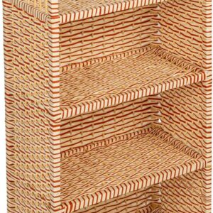 Household Essentials Woven Accent Shelf Cream and White...