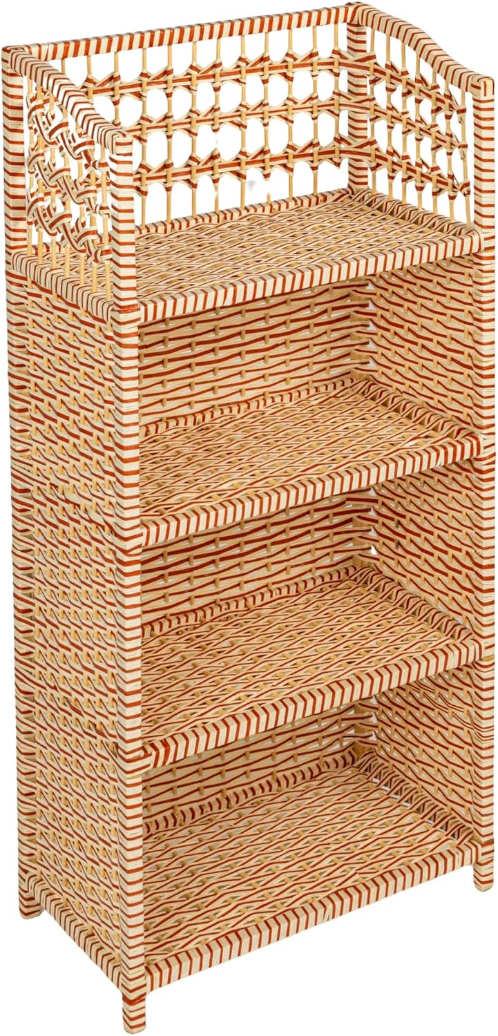 Household Essentials Woven Accent Shelf Cream and White... Household Essentials Woven Accent Shelf Cream and White...